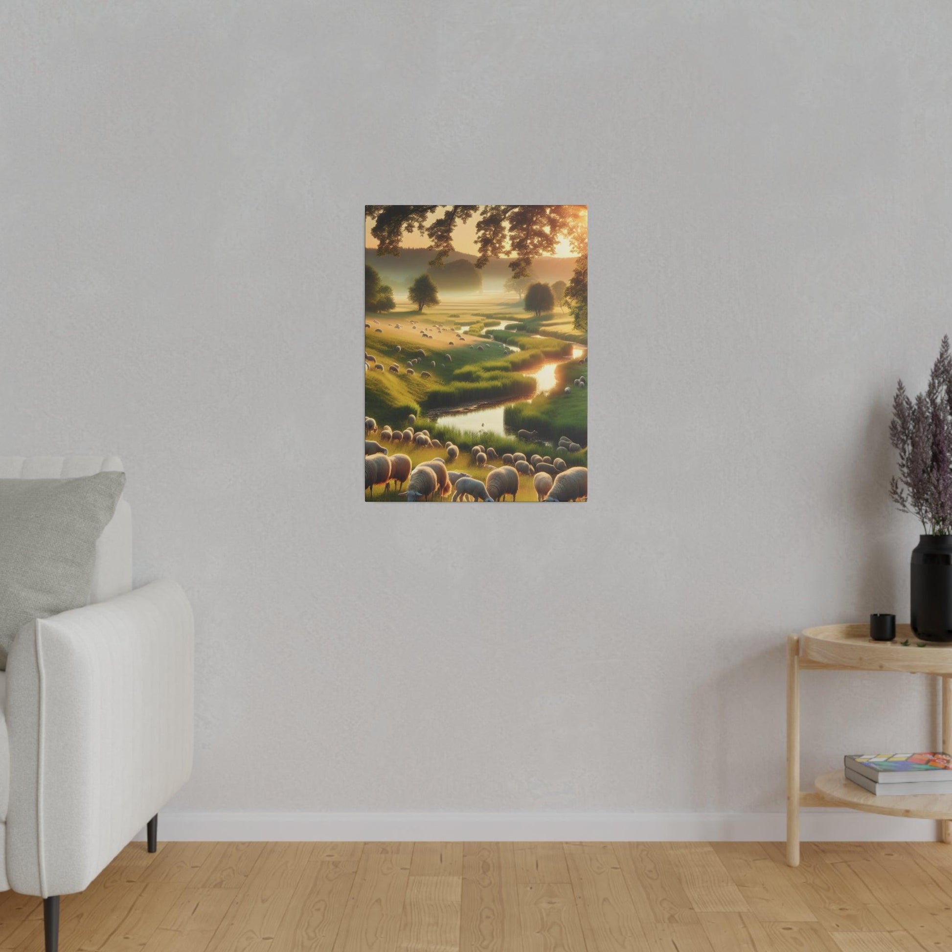 "Whimsical Pastures: Sheep-Inspired Canvas Wall Art" - The Alice Gallery