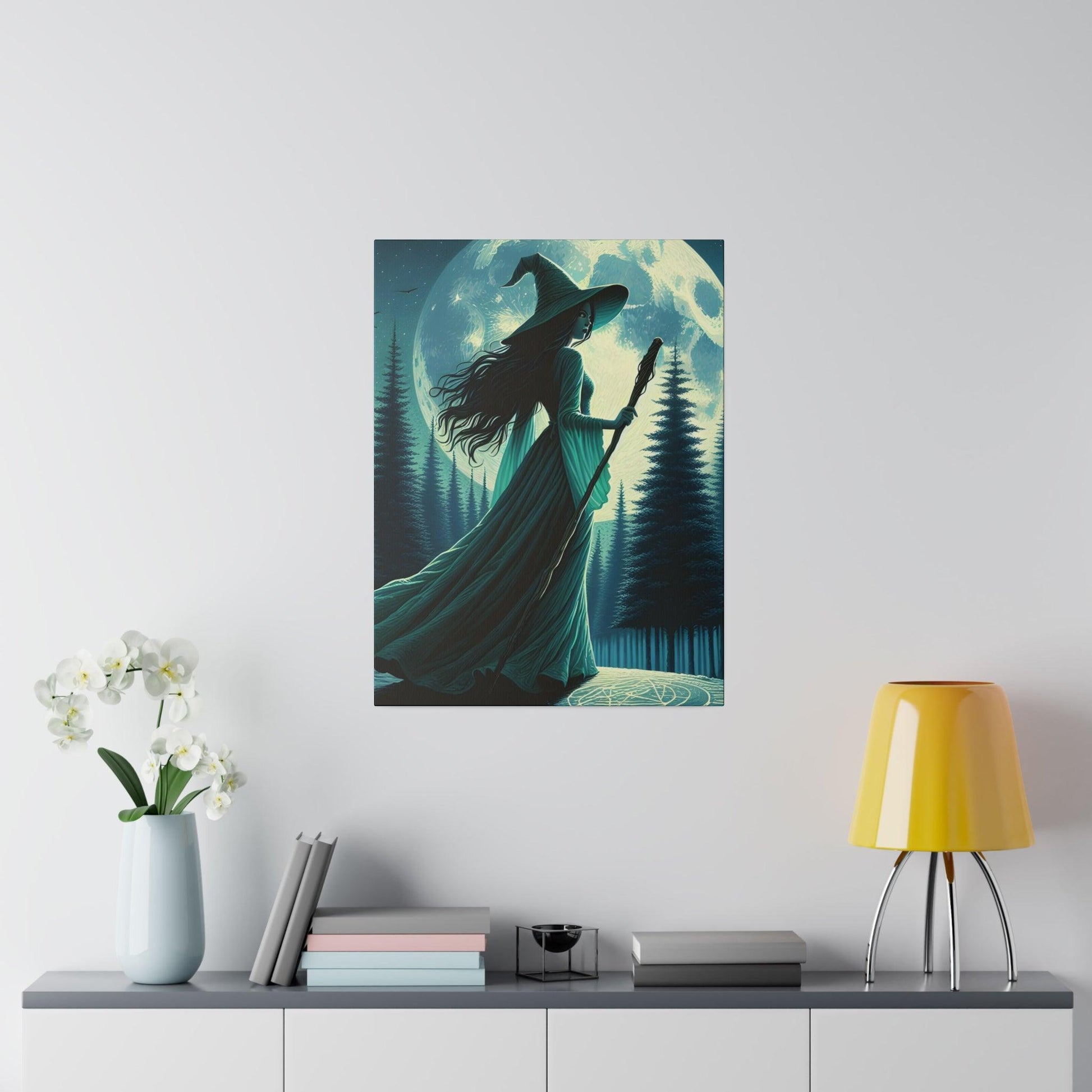 "Mystic Enchantment: A Witch's Canvas Wall Art" - The Alice Gallery