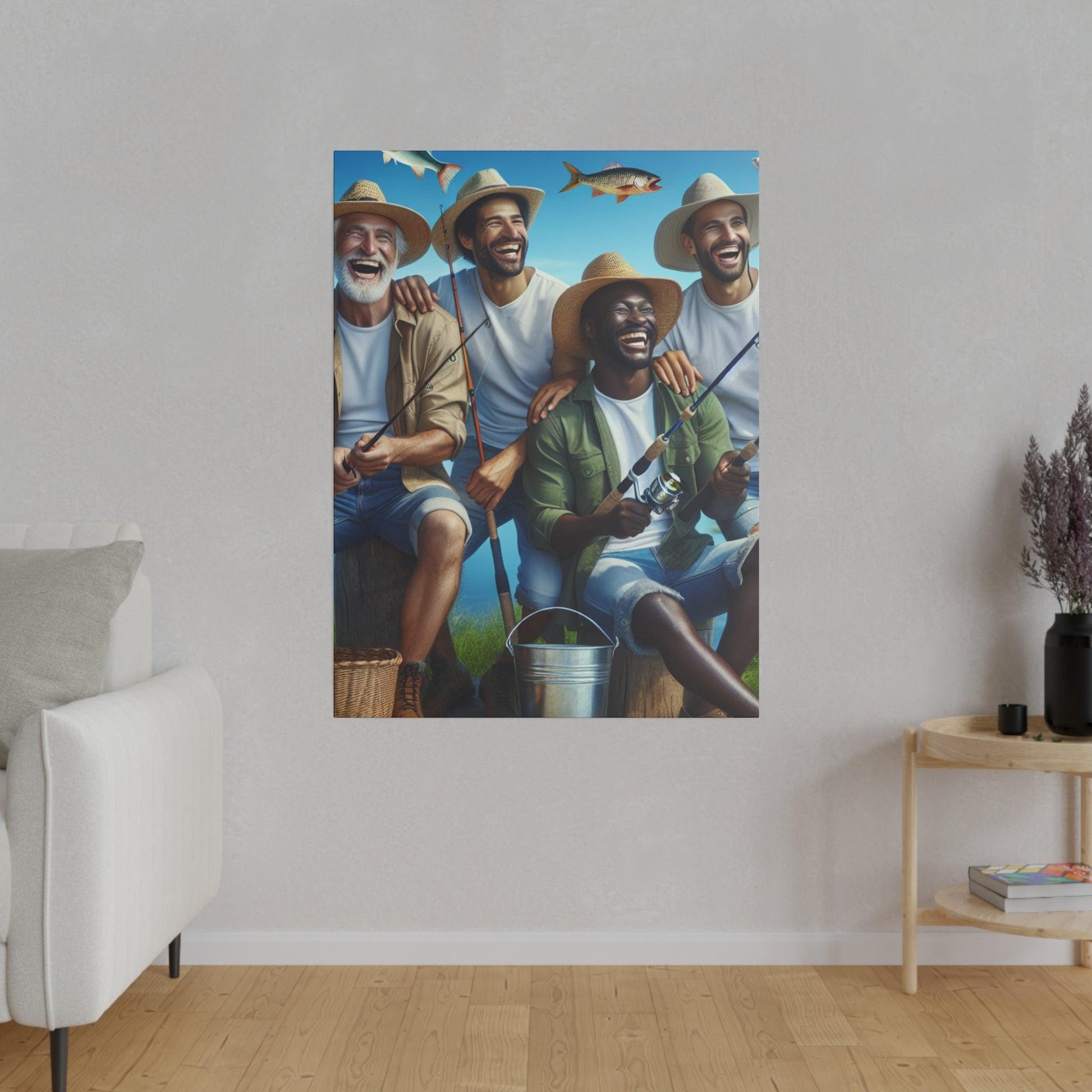 "Catch of the Day: Timeless Fishing Canvas Wall Art" - The Alice Gallery
