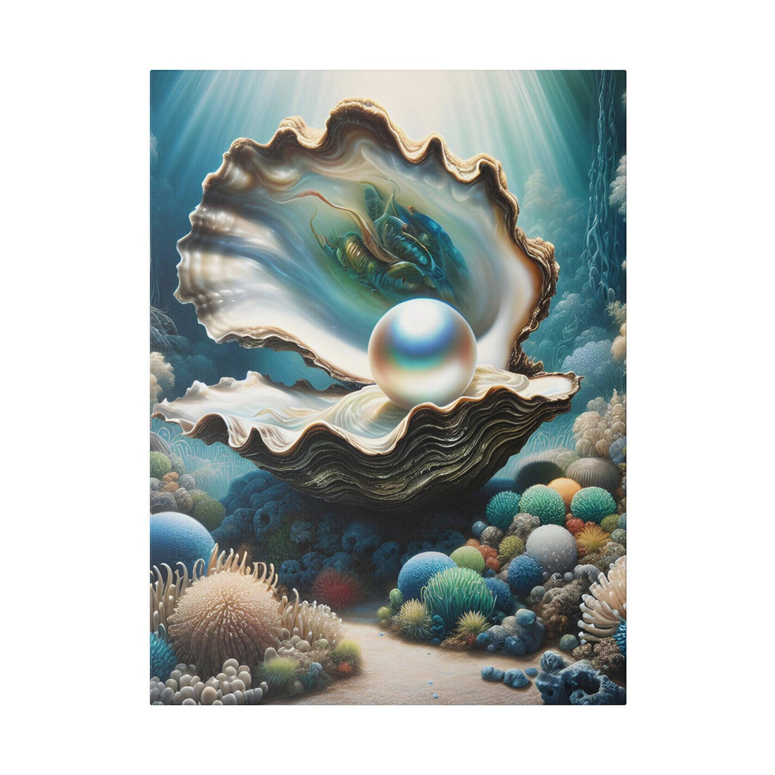 "Oyster Symphony: Canvas Wall Artistry" - The Alice Gallery