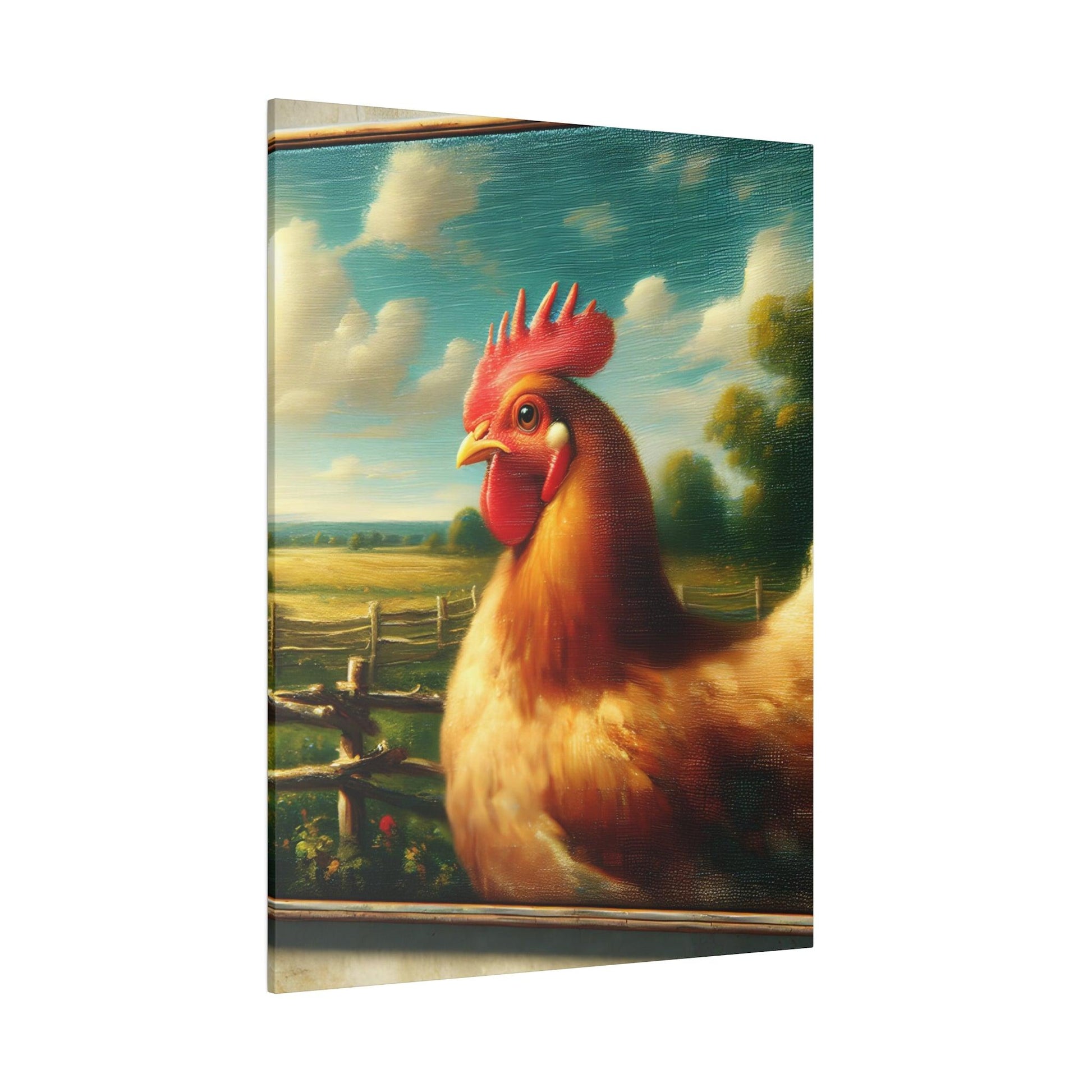 "Chic Boutique's Feathered Elegance: Chicken-inspired Canvas Wall Art" - The Alice Gallery