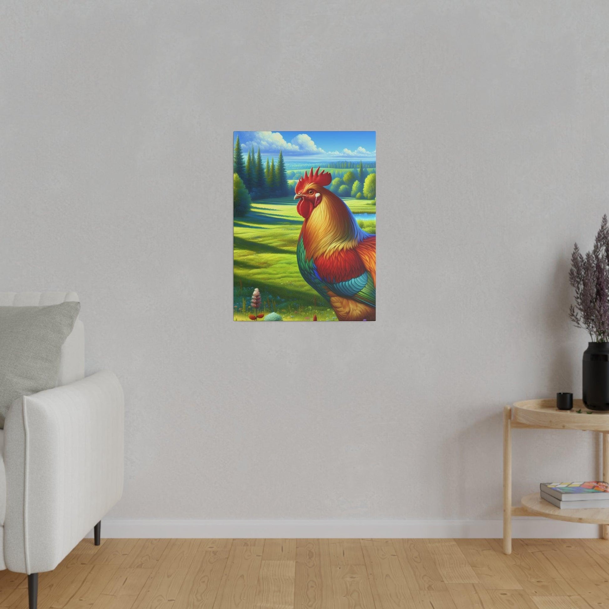 "Chicklectic Visions: Uniquely Crafted Chicken-Inspired Canvas Wall Art" - The Alice Gallery