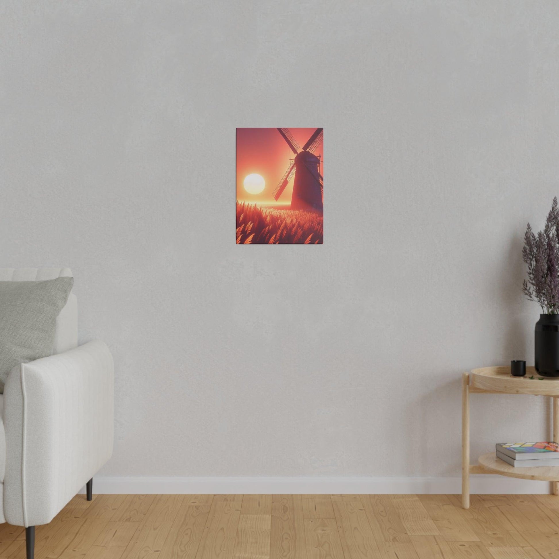 "Windmill Whispers: Vintage-Inspired Canvas Wall Art" - The Alice Gallery
