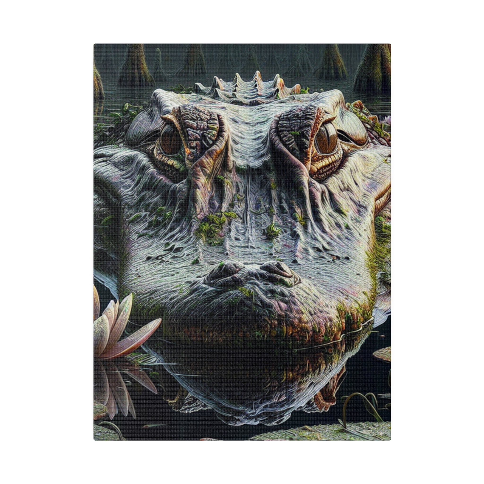 "Alligator Impressions: Luxe Canvas Wall Art"