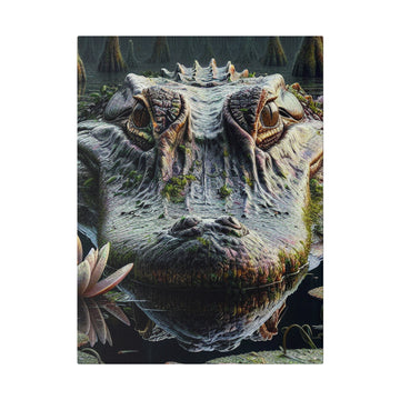 "Alligator Impressions: Luxe Canvas Wall Art"