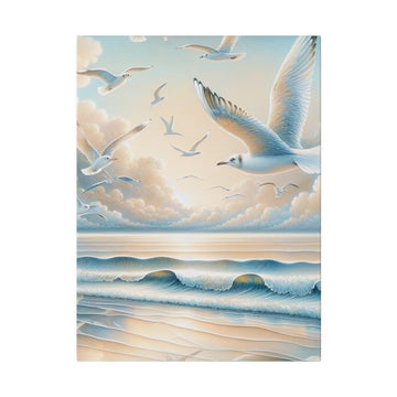 "Seagull Symphony Canvas Wall Art" - The Alice Gallery