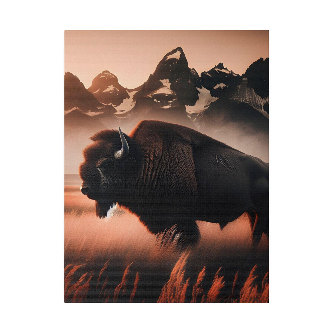 "Majestic Plains Icon: The Buffalo Canvas Wall Art" - The Alice Gallery