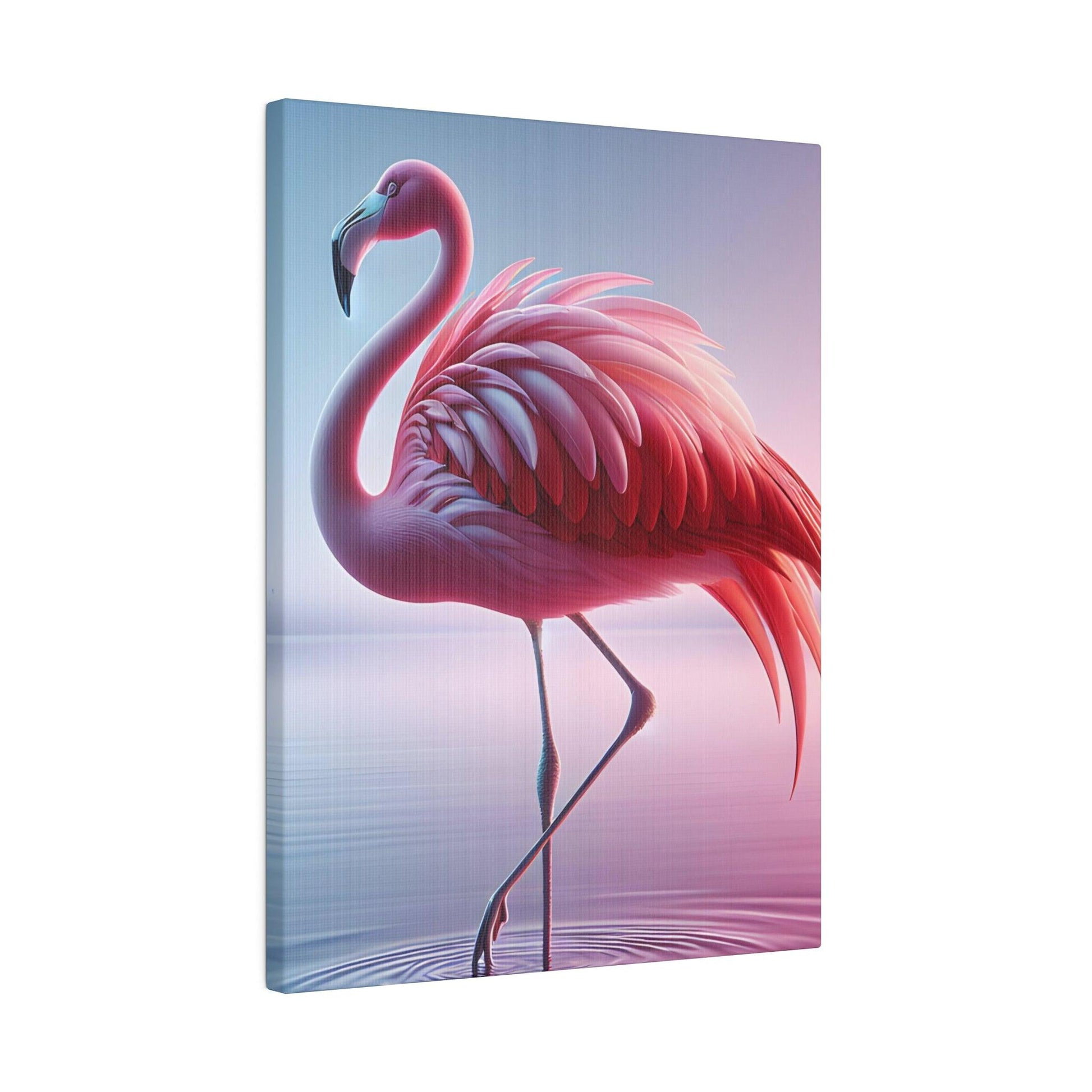 "Flamingo Fresco Paradise" Canvas Wall Art - The Alice Gallery