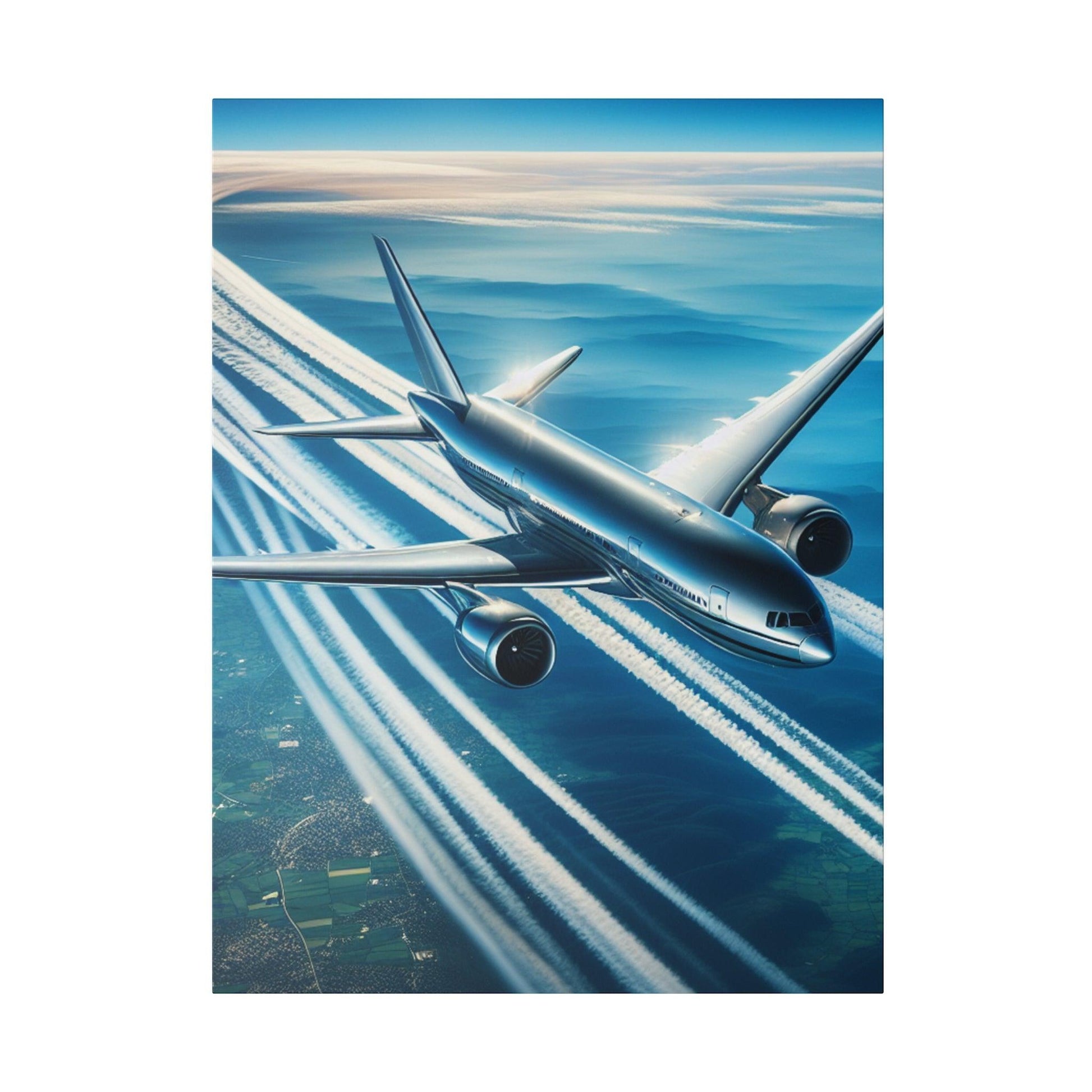 "Skyward Soirée: An Airplane-Themed Canvas Wall Art Collection" - The Alice Gallery