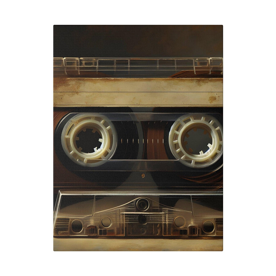 "Retro Rhythm: Cassette Tape Canvas Wall Art" - The Alice Gallery