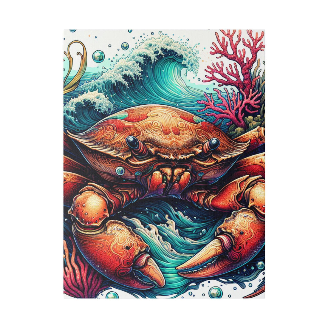 "Crustacean Elegance: Exquisite Crab Canvas Wall Art" - Canvas - The Alice Gallery