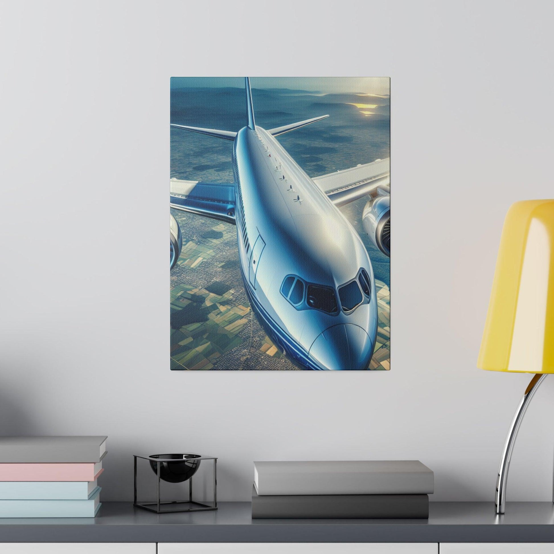 "Skybound Sentiments: Airplane Inspired Canvas Wall Art" - The Alice Gallery
