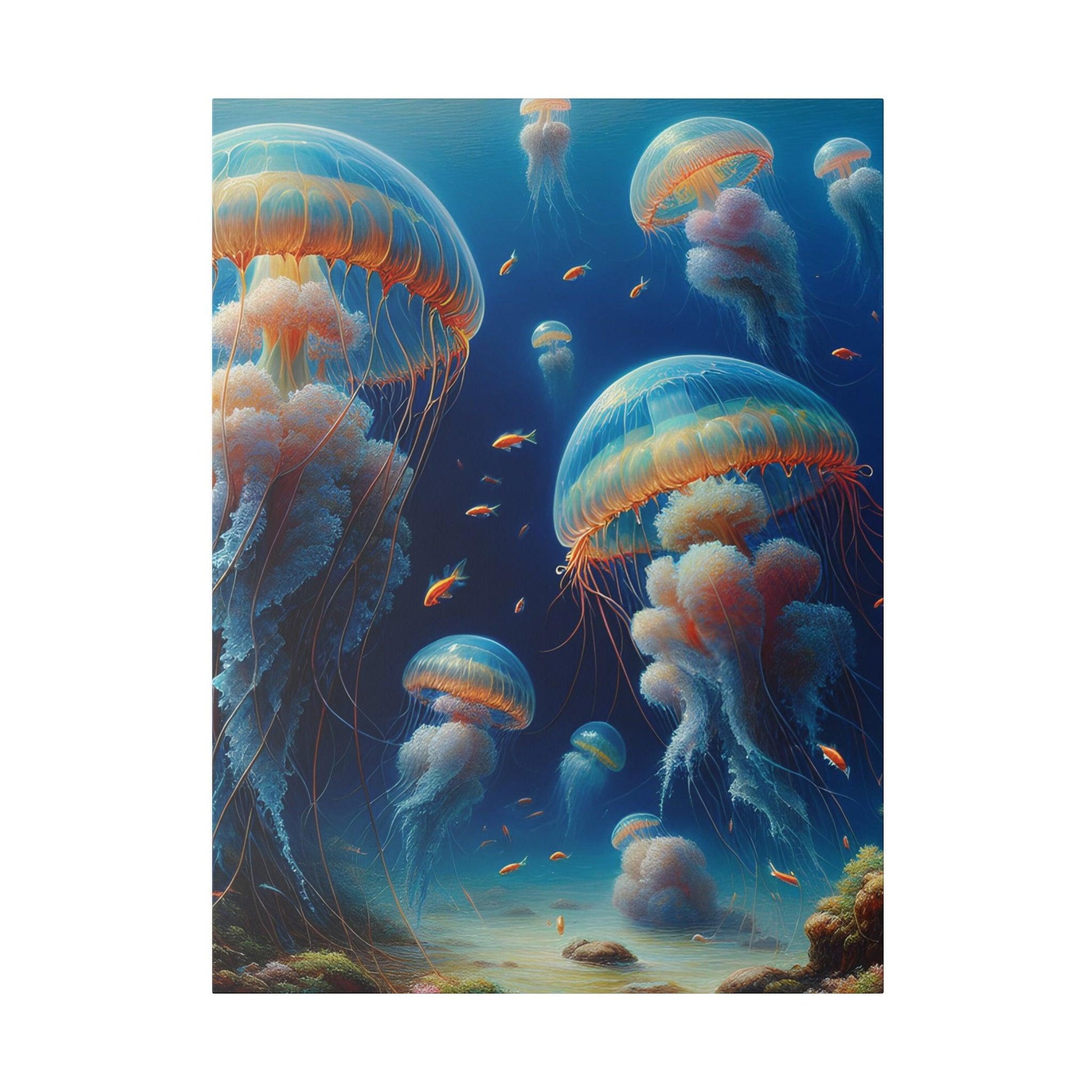 "Jellyfish Symphony Canvas Wall Art" - The Alice Gallery