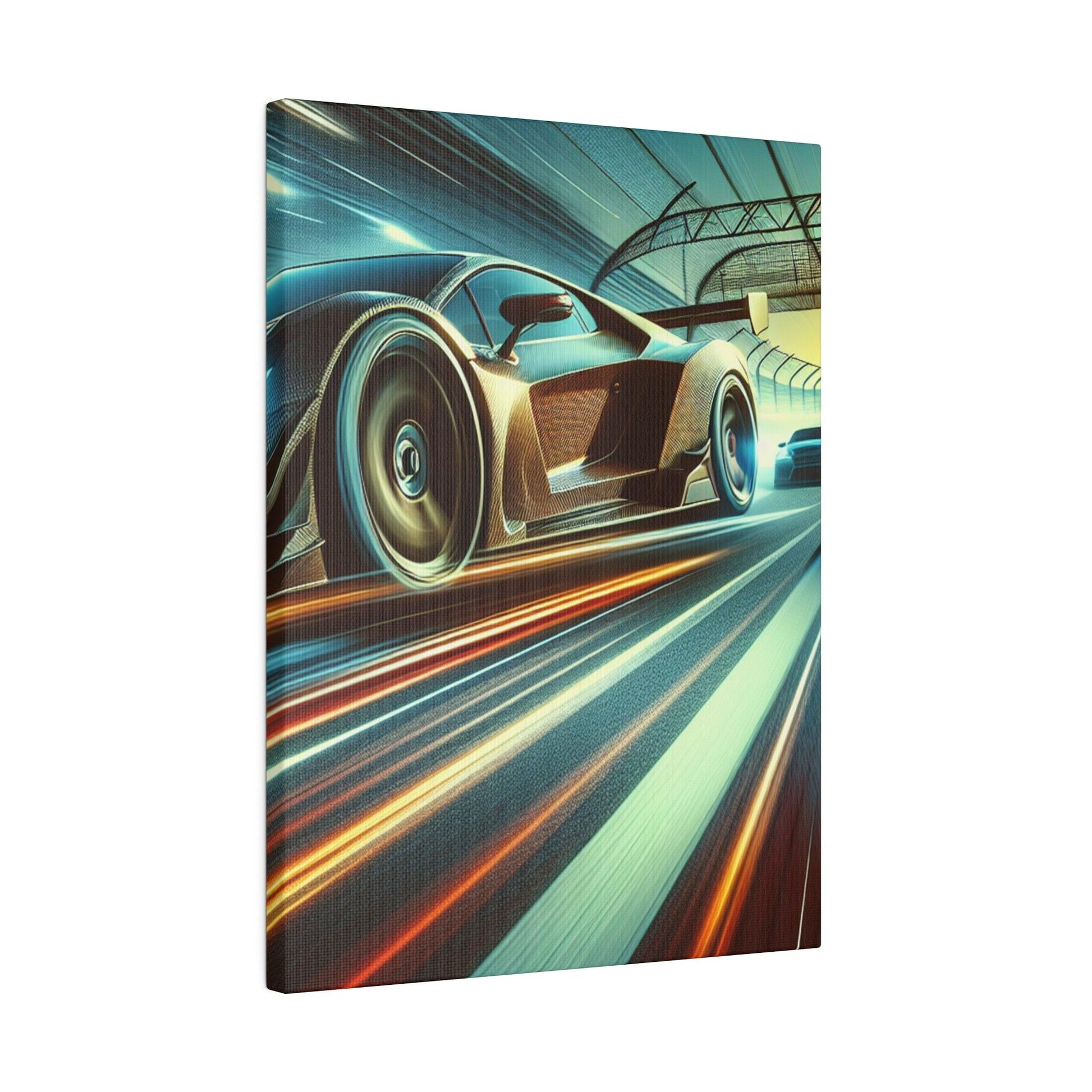 "Velocity Visions: Race Track-Inspired Canvas Wall Art" - The Alice Gallery