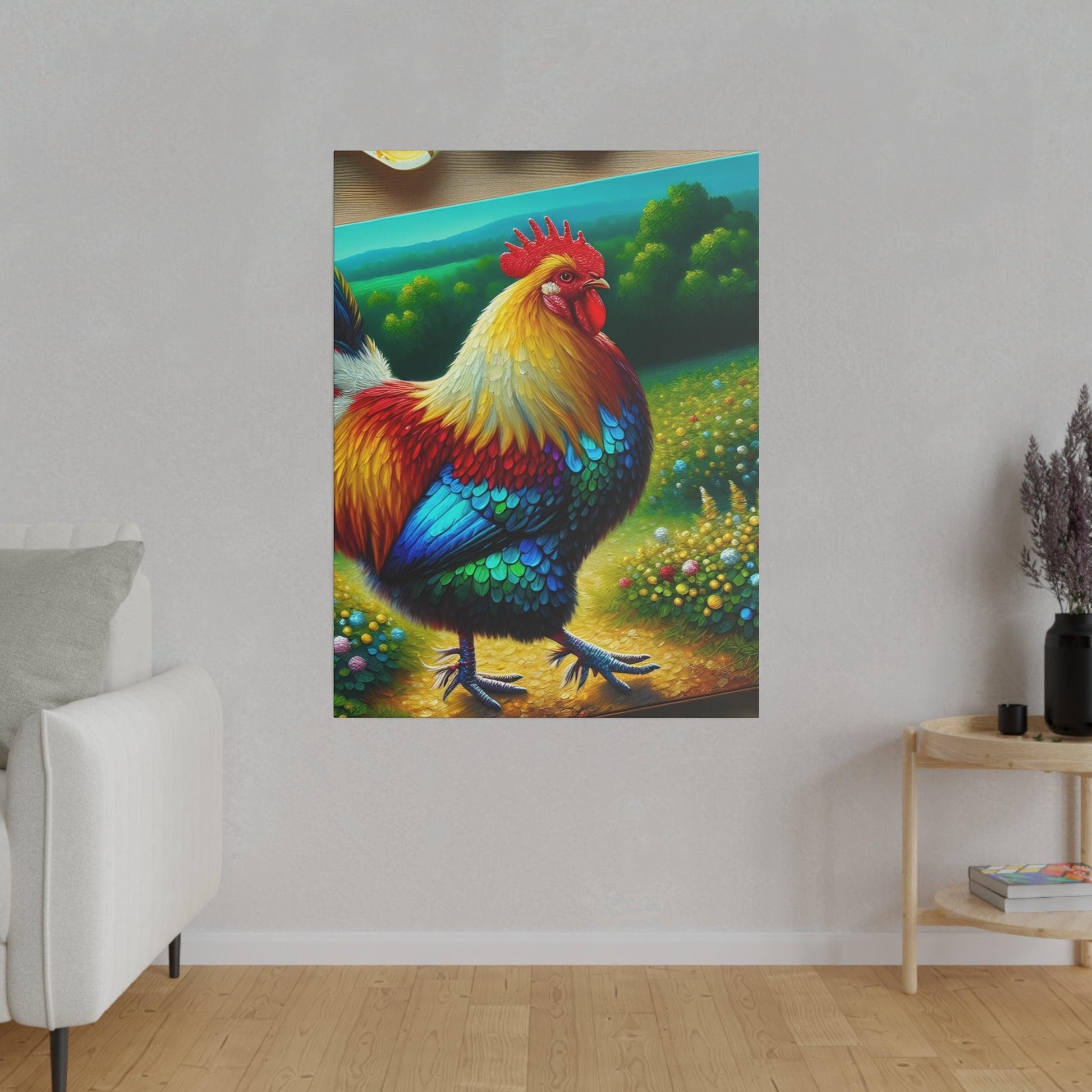 "Chic Chateau Chicken Canvas Wall Art" - The Alice Gallery