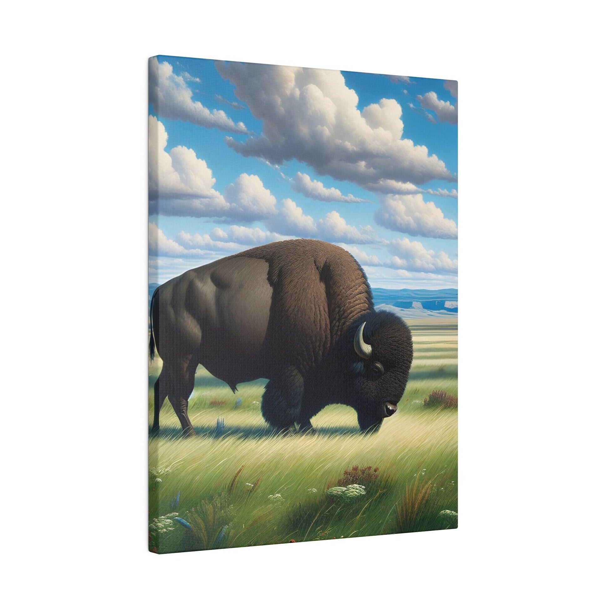 "Buffalo Whisper: Majestic Plains Canvas Art" - The Alice Gallery