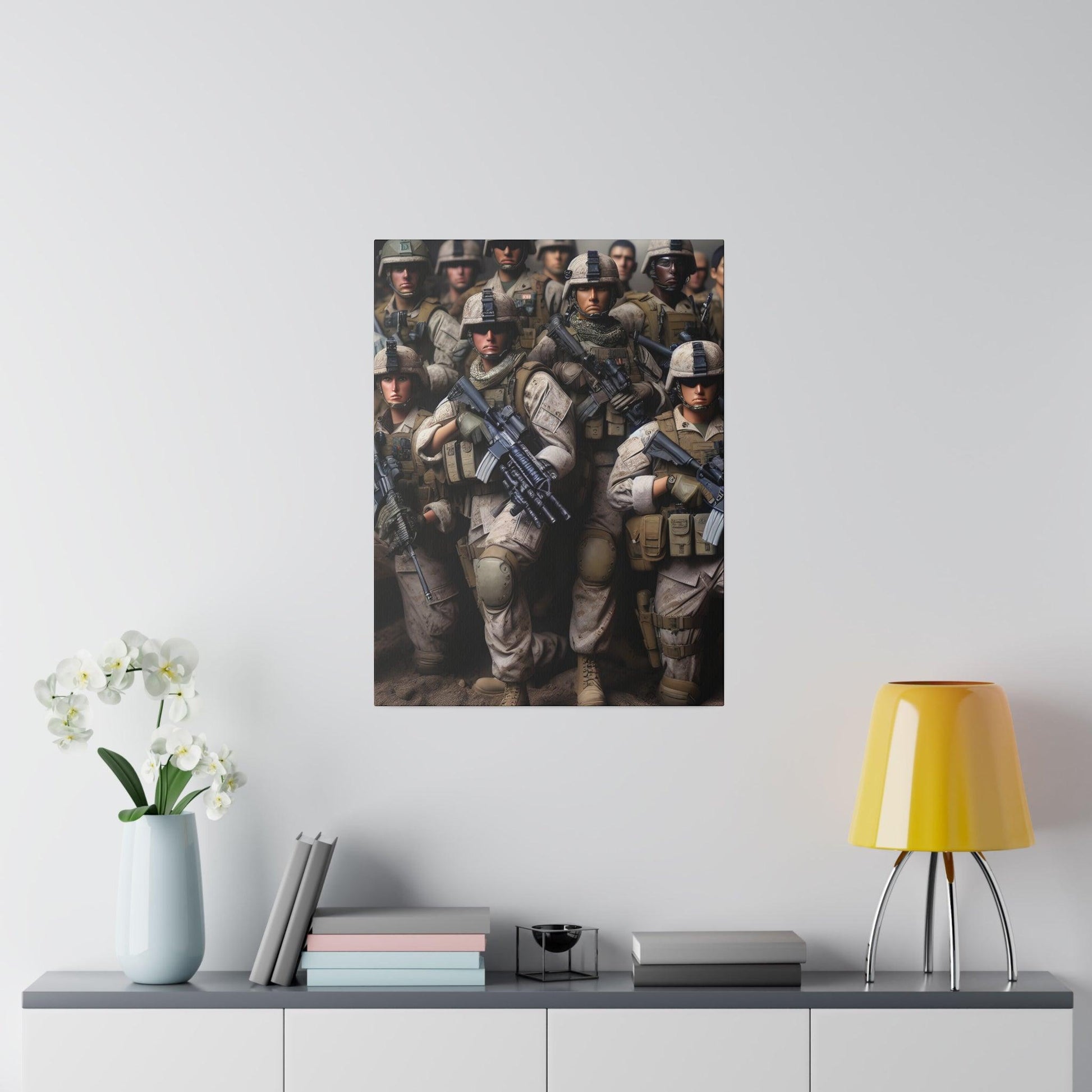 "Valor Radiance: The Marine Corps Legacy Canvas Wall Art" - The Alice Gallery