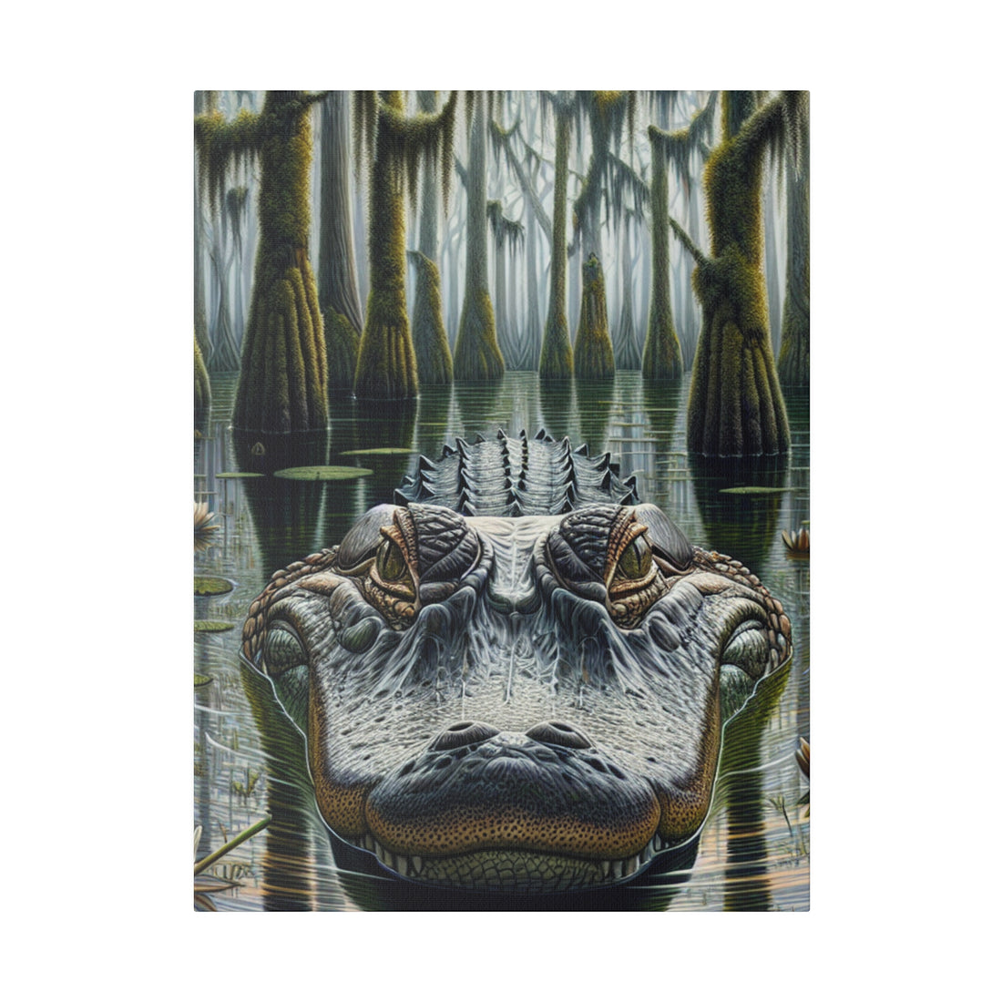 "Alligator Wonderland: Exotic Canvas Wall Art"