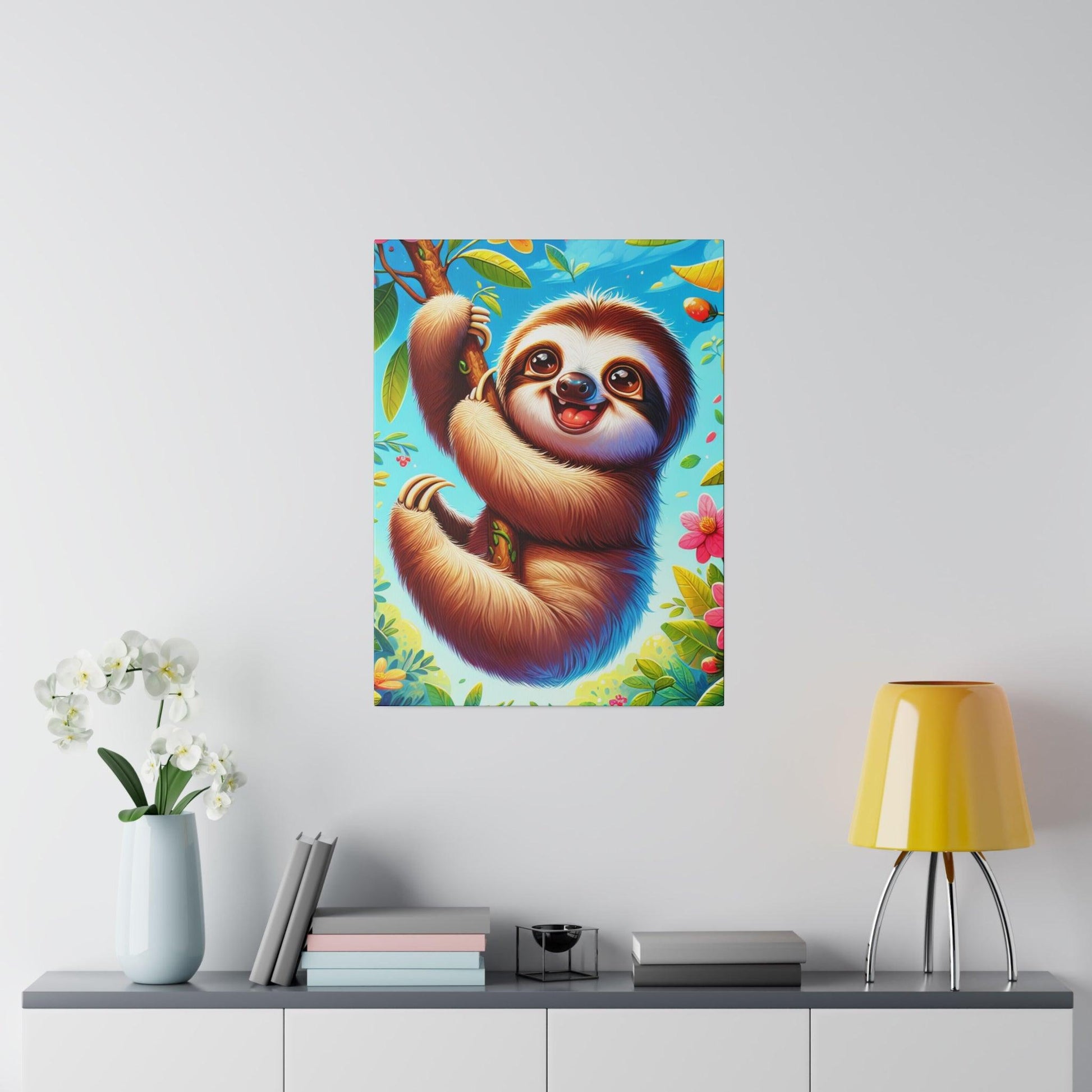 "Slothful Serenity: Canvas Wall Art" - The Alice Gallery