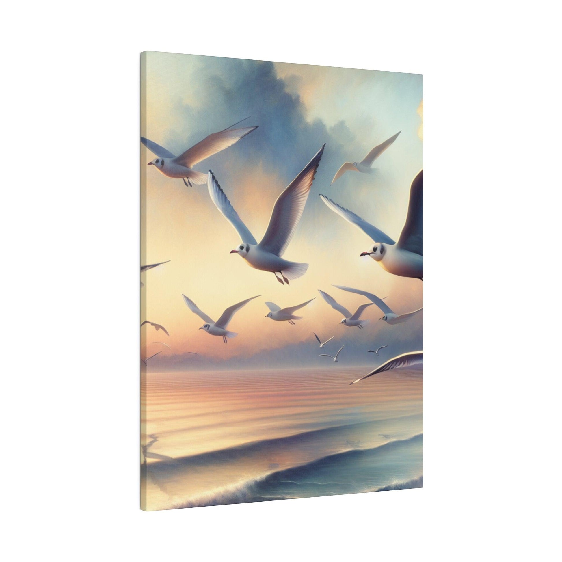 "Seagull Serenity: A Maritime Canvas Masterpiece" - The Alice Gallery