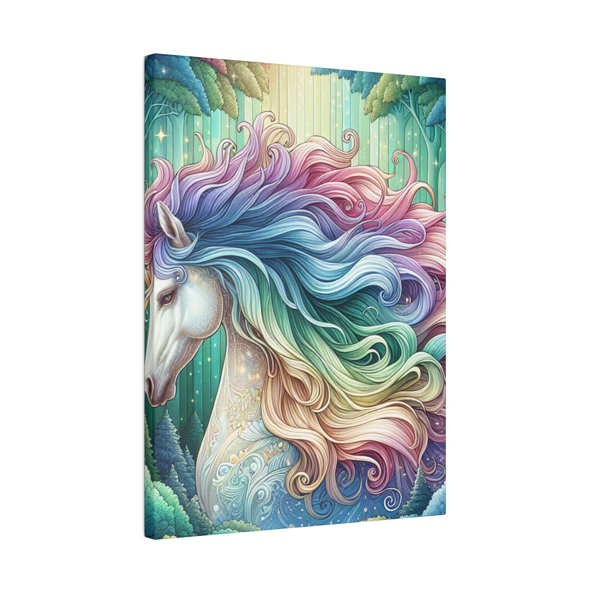 "Unicorn Enchantment: Ethereal Canvas Wall Art" - Canvas - The Alice Gallery