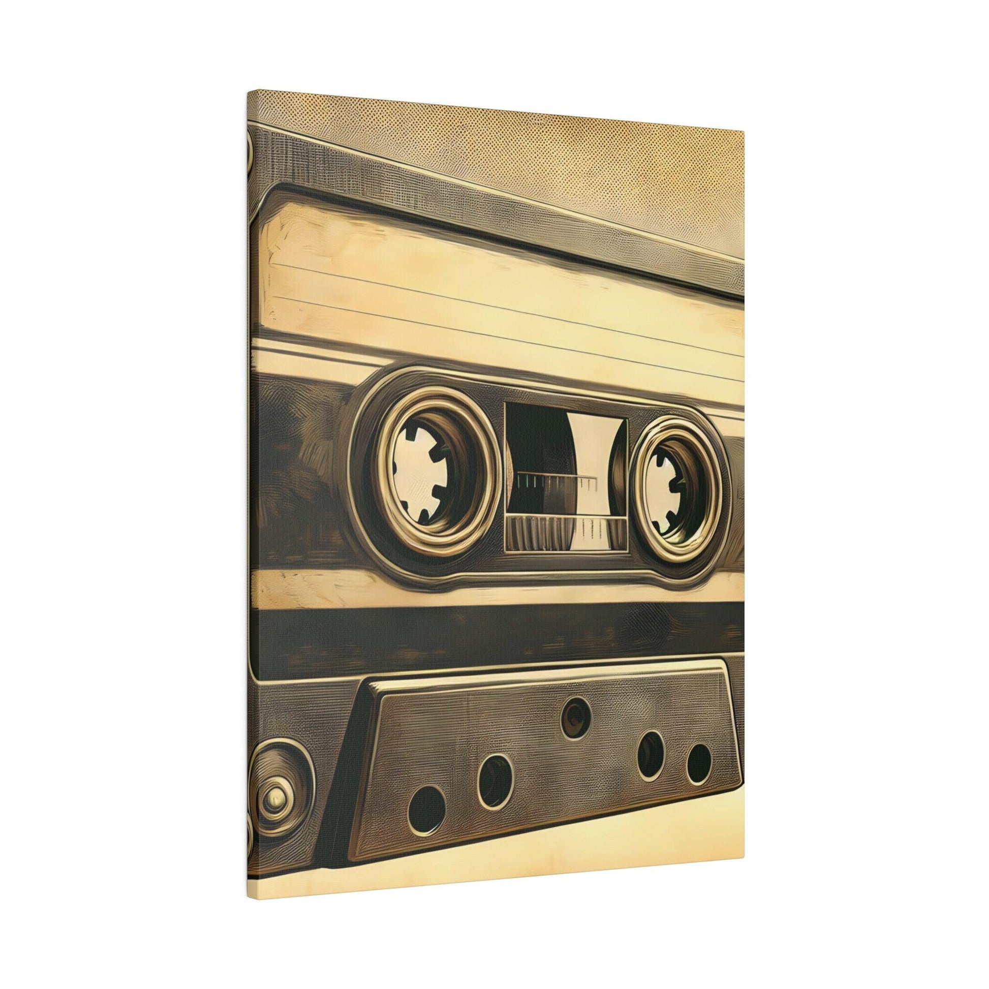 "Retro Rhythm: Cassette Tape Canvas Masterpiece" - The Alice Gallery