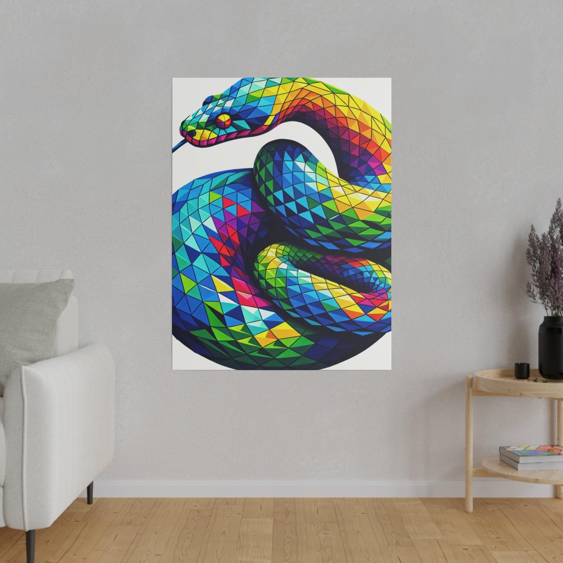 "Serpentine Elegance: Exquisite Snake-Inspired Canvas Wall Art" - The Alice Gallery