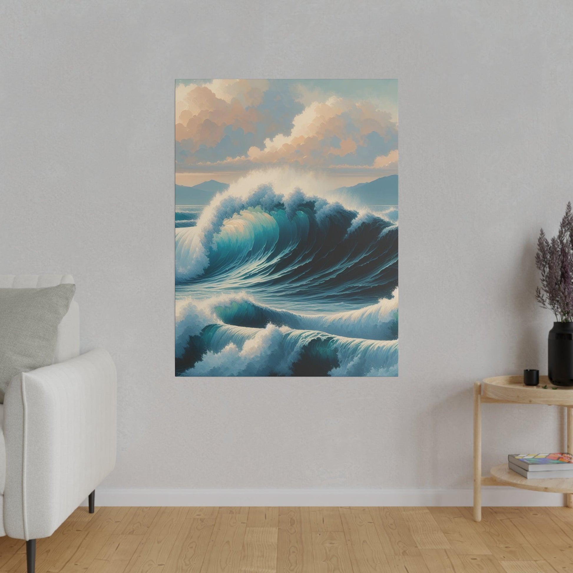 "Ocean Symphony: Wave Inspired Canvas Wall Art" - The Alice Gallery