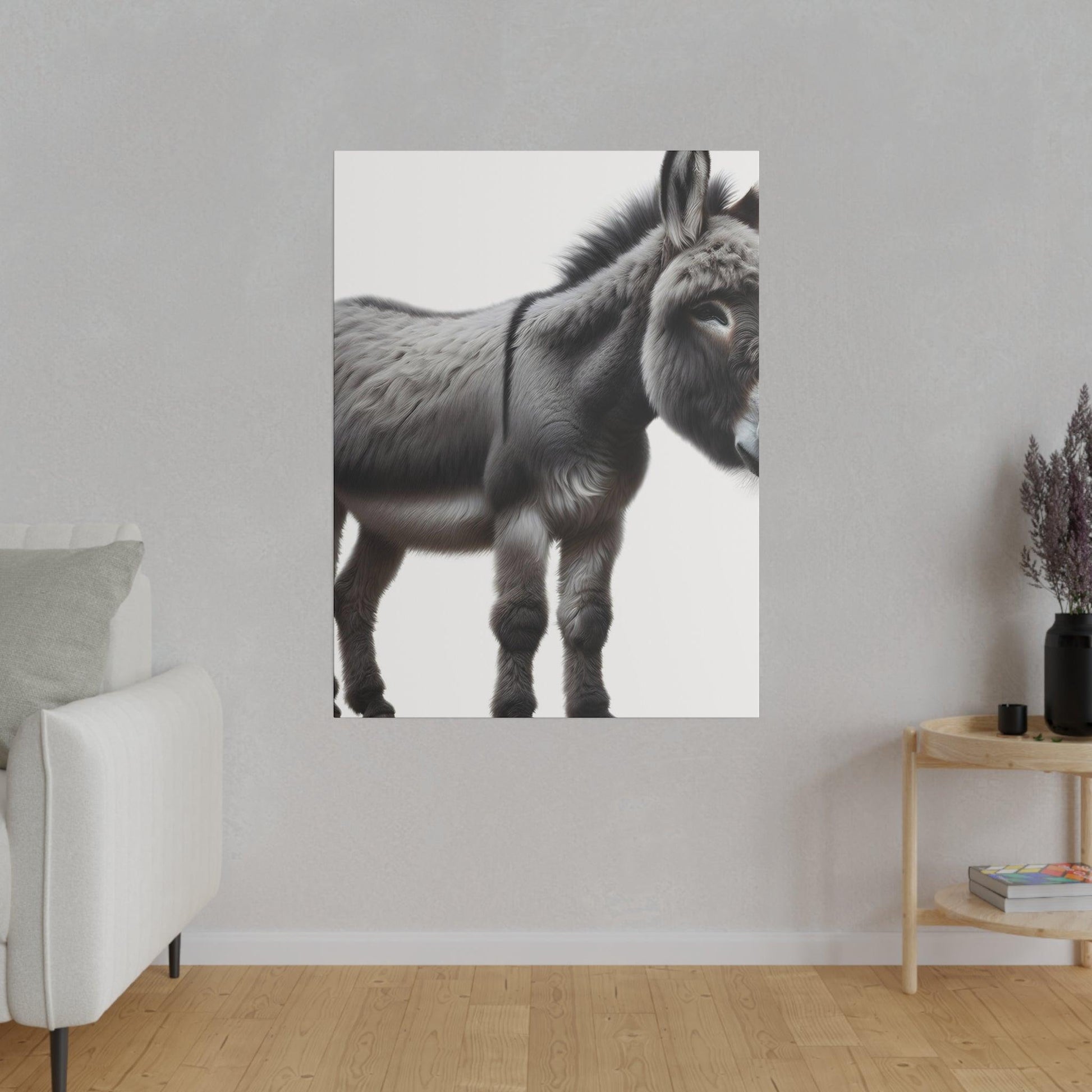 "Donkey Daydream: Majestic Canvas Wall Art" - The Alice Gallery