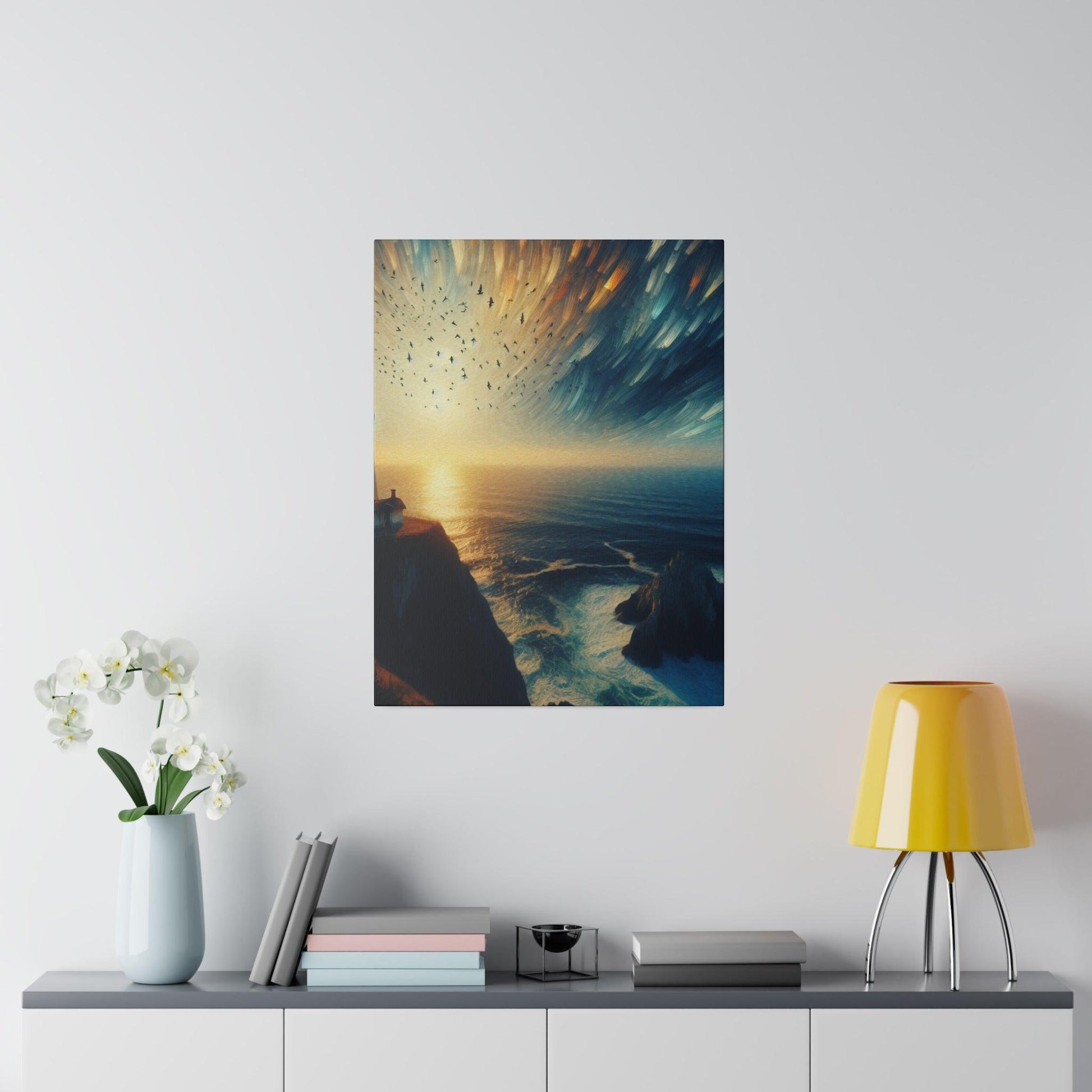 "Beacon of Serenity: Lighthouse Canvas Wall Art" - The Alice Gallery