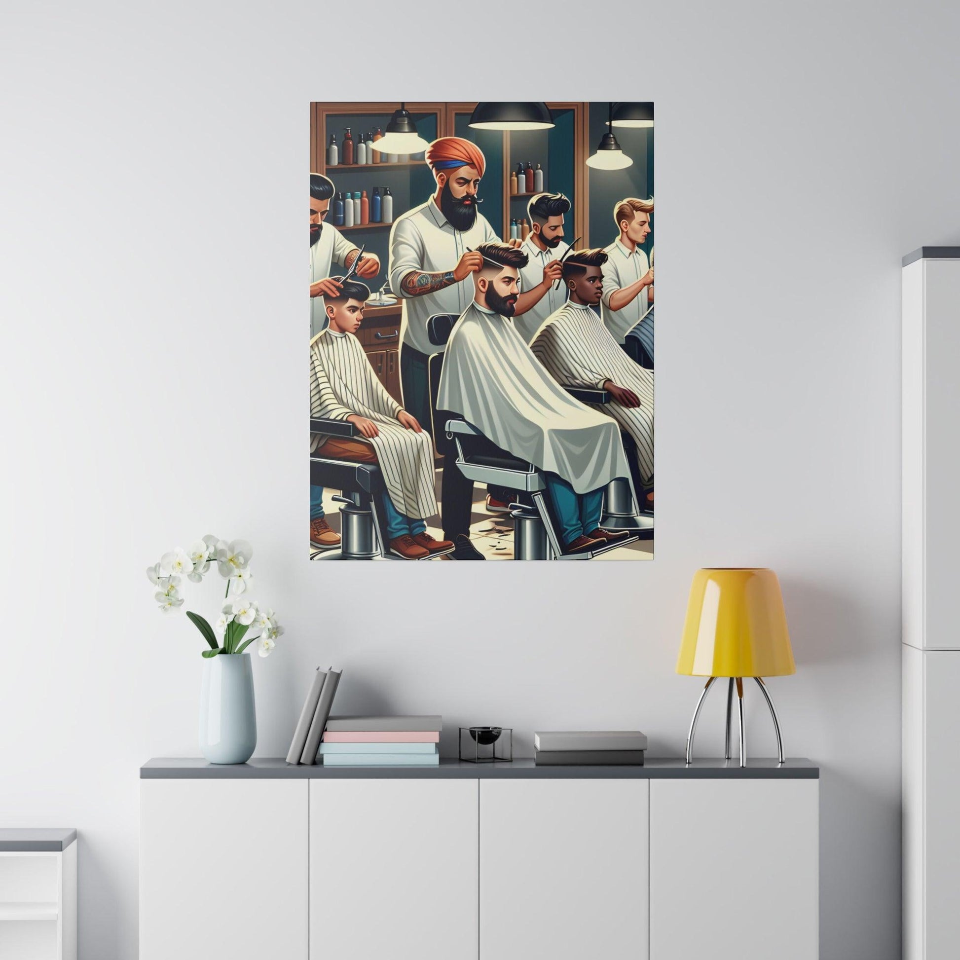 "Cut Above The Rest: Vintage Barber Shop Canvas Wall Art" - The Alice Gallery