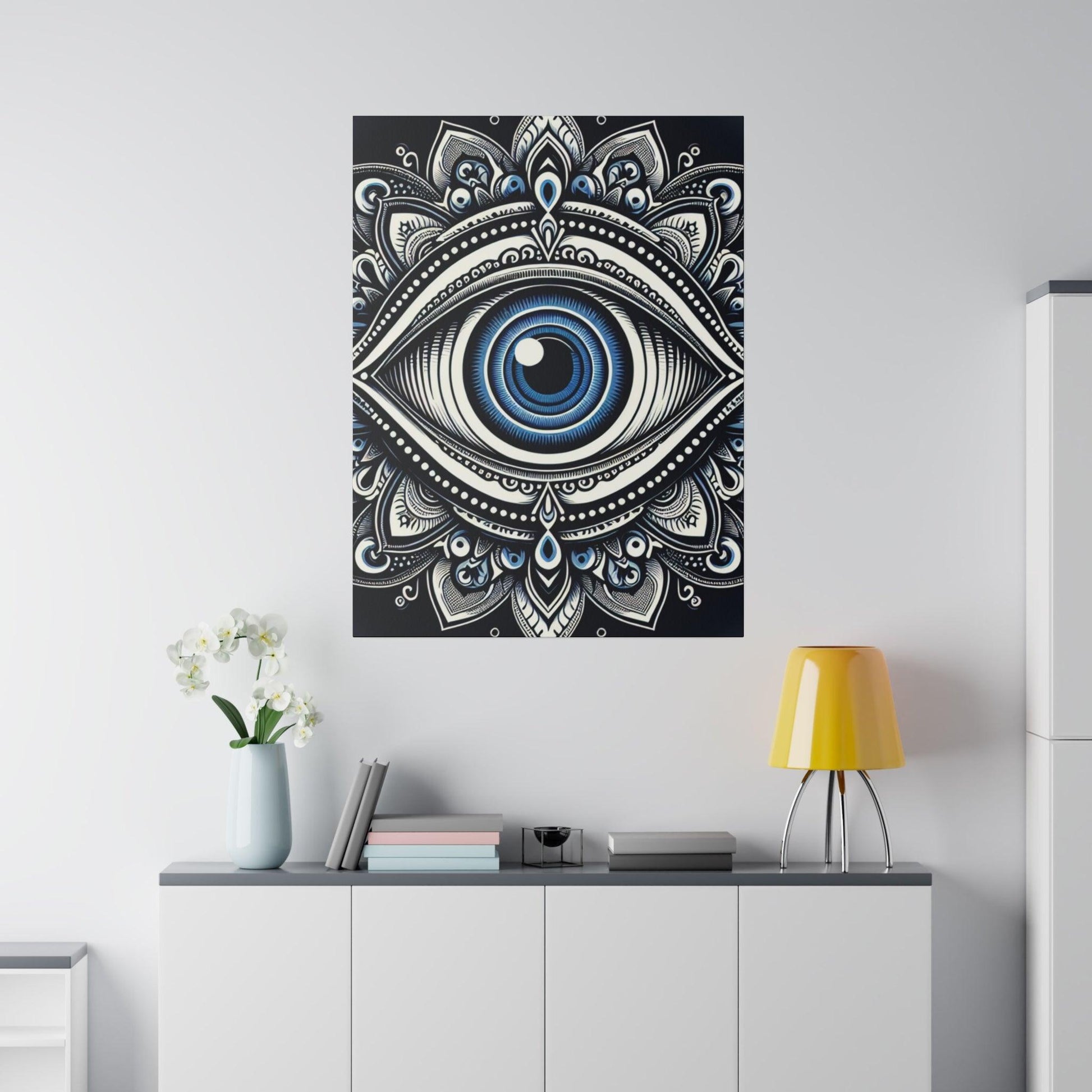 "Enigmatic Evil Eye: Artistic Charm Canvas Wall Art" - Canvas - The Alice Gallery