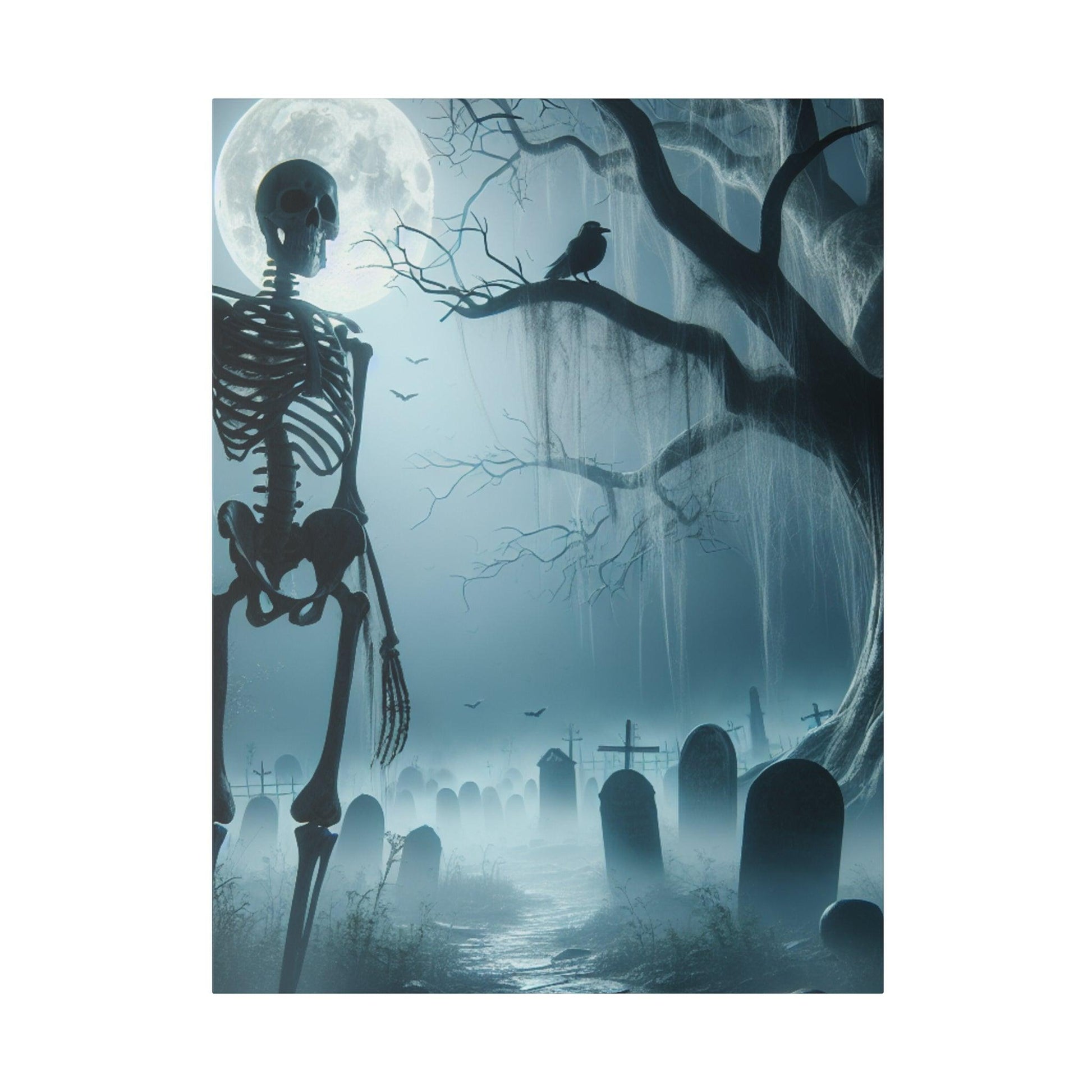 "Skull Whisperer: Aesthetic Skeleton Canvas Wall Art" - The Alice Gallery